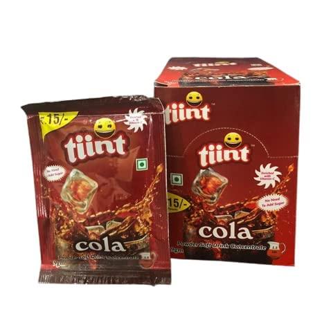 Tiint Tiint Instant Drink Mix, Cola - Pack of 24 (Per Pack 9 GM) Powder Soft Drink Concentrate | Enriched With Vitamin-C | Instant Drink Mix | Immunity Booster | Drink Anytime