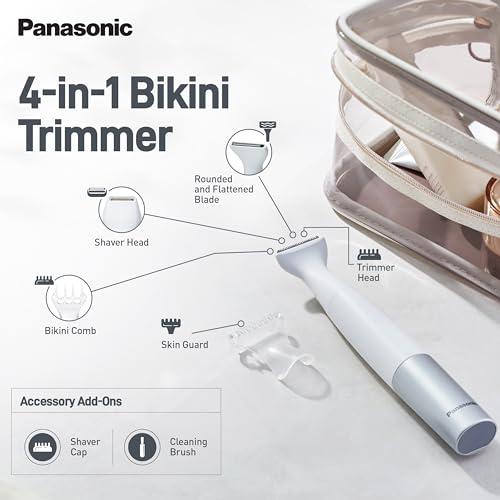 Panasonic Panasonic ES-WV62-H24B Bikini Trimmer and Shaver for Women, 4 Attachments for Gentle Grooming in Sensitive Areas, Waterproof Design