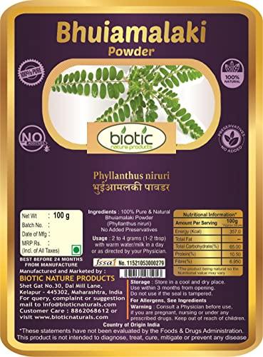 Biotic Biotic Bhumi Amla Powder (Phyllanthus Niruri) Bhoomi Amla Powder - Bhuiamlaki Powder - 100gm