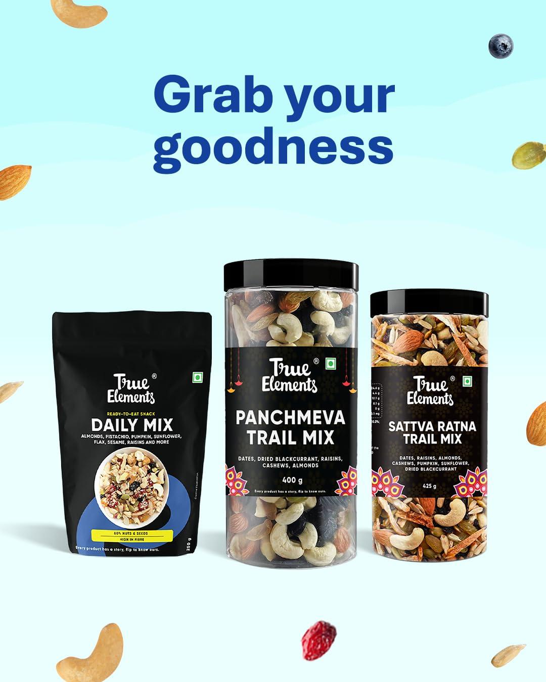 True Elements Daily Trail Mix 250g by True Elements - 15 in 1 Dry Fruits Mix | Mixed Nuts | Mixed Nuts and Dry Fruits | High in Protein