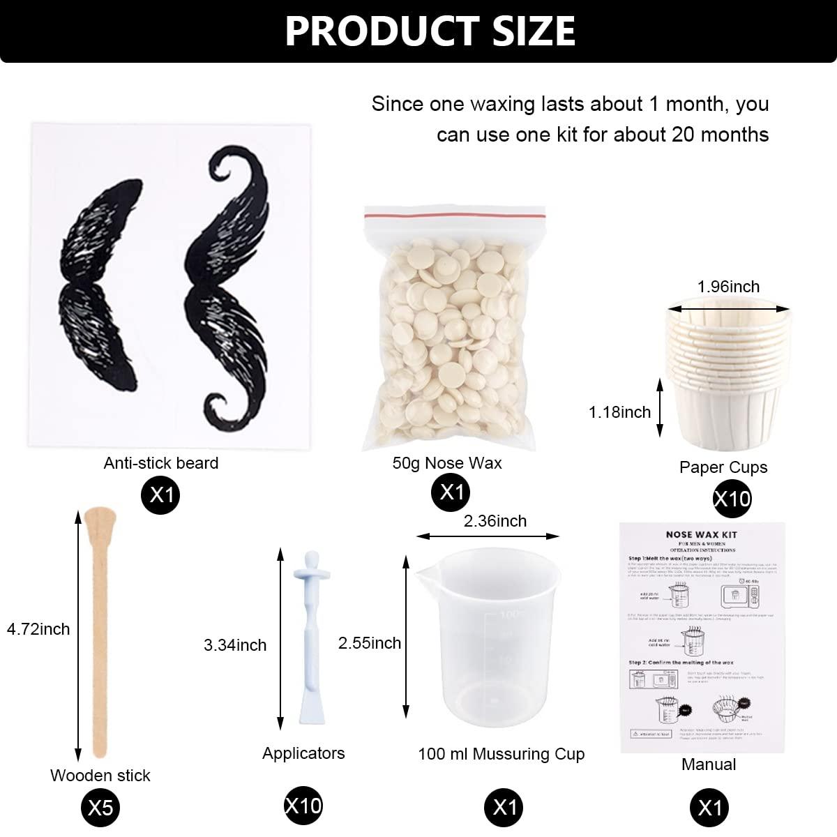 HANNEA HANNEA Nose Wax Kit, Men & Women\'s Nose Hair Waxing Kit with 100g Wax Beads for Quick & Easy Removal