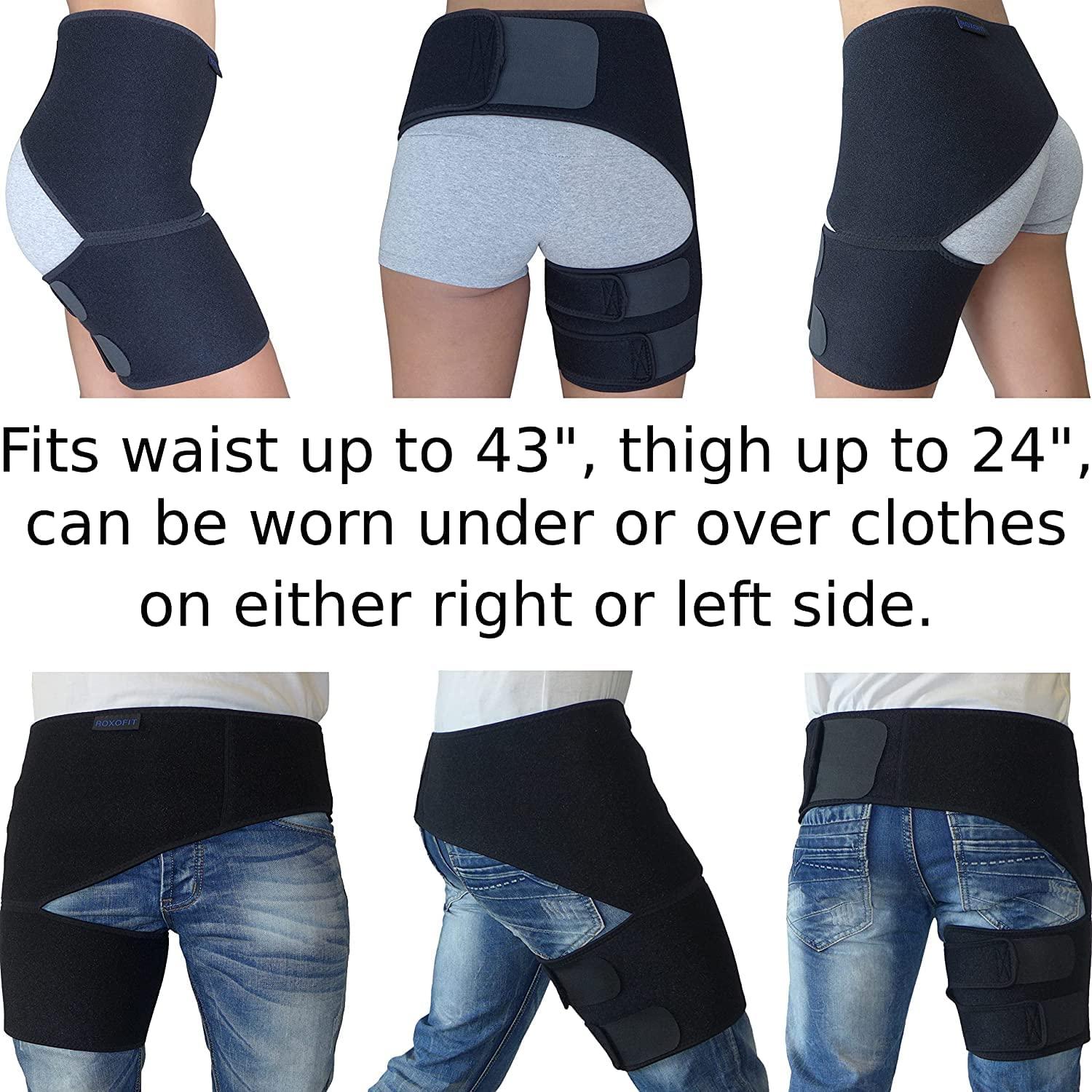 Excefore Hip Brace, Sciatica Pain Relief Brace, Thigh Supports, Thigh Hamstring Compression Support Wrap for Sciatica Pain Relief, SI Joint for Labral Tear, Arthritis, Bursitis, Sciatic Nerve pain