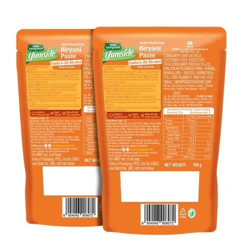 Tata Sampann Tata Sampann Yumside Hyderabadi Style Biryani Paste | Ready to Cook | Serves 8 Pax, 150g (Pack of 2)