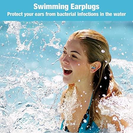 James JAMES soft Ear Plugs for Sleeping, Noise Cancelling Sound Blocking Earplugs Noise Reduction for Swimming Airplanes Musicians Concerts Silicone (Pack of 2) (Orange)