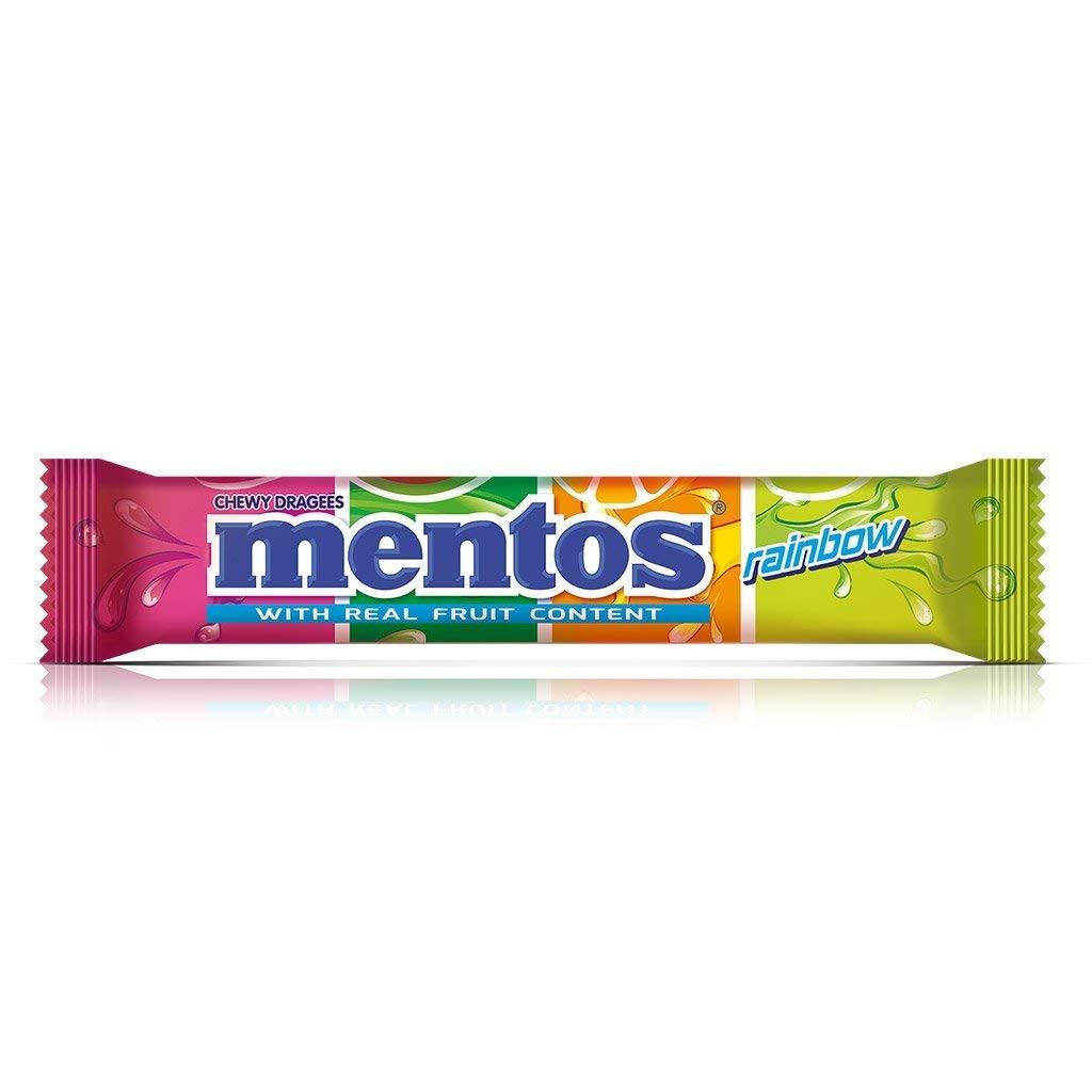 Mentos Mentos Rainbow Roll Assorted Flavours Candy, 31.2 g (12 Pieces)