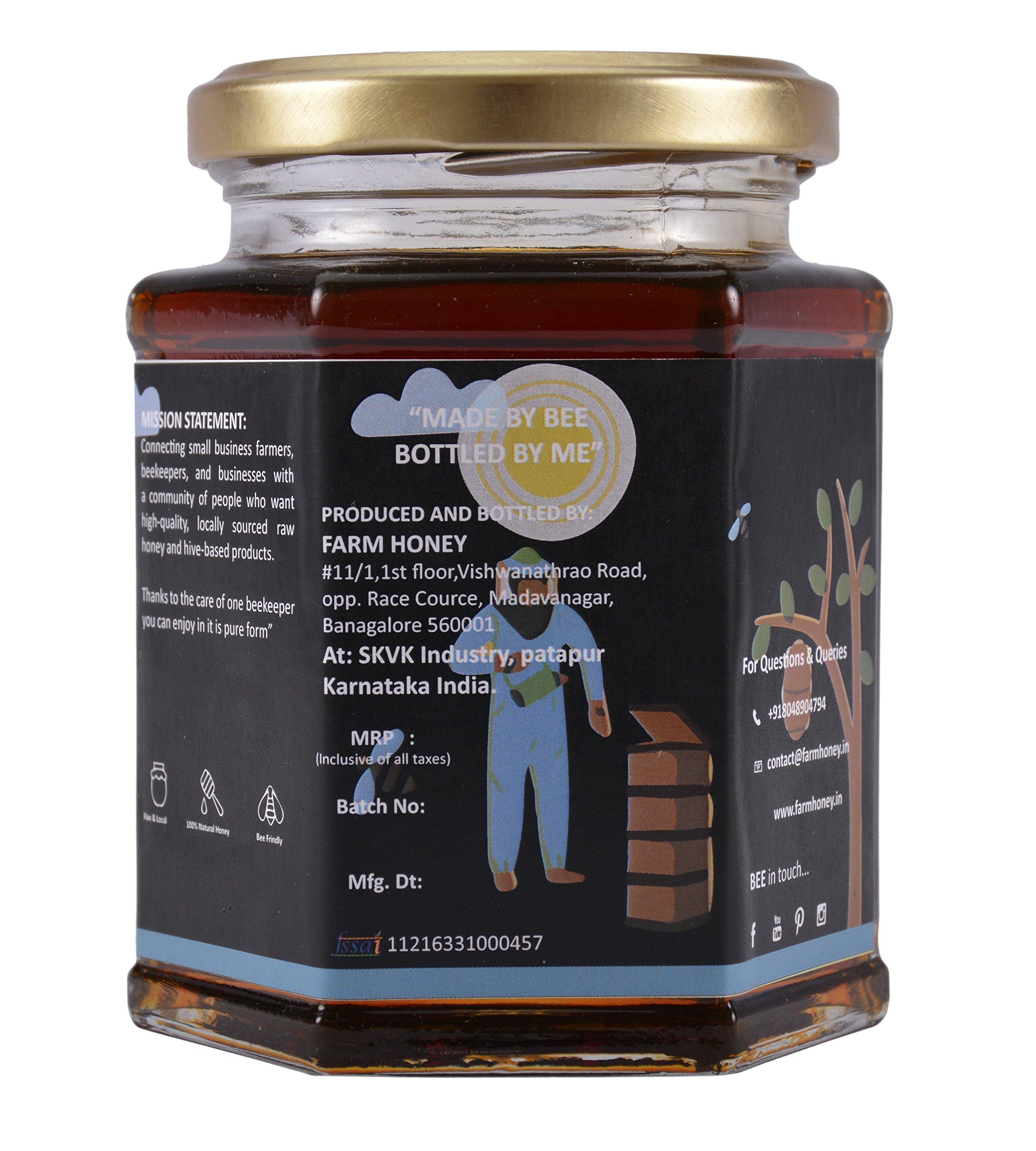 Farm Honey Farm Honey Wild Unprocessed Honey|Pure Organic Raw Honey|100% Natural|no preservatives| No Artificial Color|no Added Sugar|250 Gm