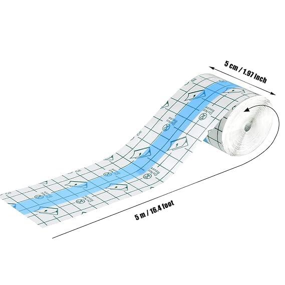 Generic Transparent Stretch Adhesive Bandage,Band Aid Waterproof Bandages for Wounds Clear Waterproof Bandages Dressing Tape Bandaid Strips Waterproof Clear Adhesive Bandages(5 Cm * 5 M).