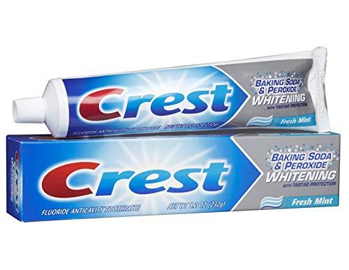 Crest Crest Baking Soda & Peroxide Whitening with Tartar Protection Striped Toothpaste - Fresh Mint, 230g (8.2oz)