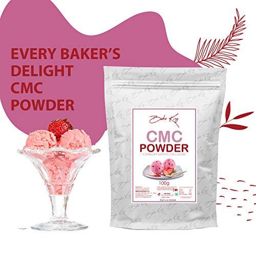 BAKE KING BAKE KING CMC Powder (Carboxymethyl Cellulose) 100G for Ice Creams, Food Grade | Soft, Smooth and Creamy | Raising Ingredient Powder | Instant Ice Creams That Improves Texture & Softness