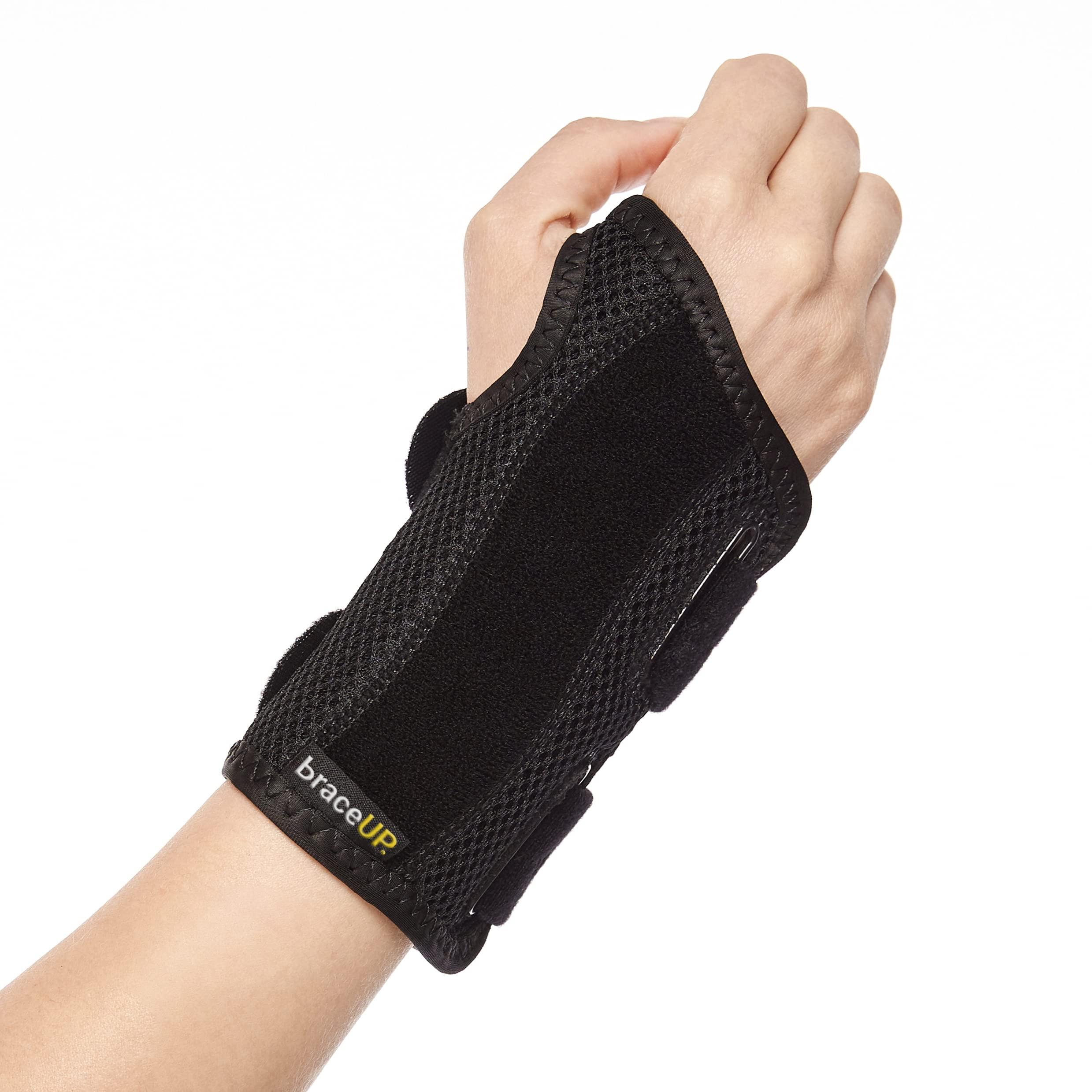 BraceUP BraceUP Wrist Support Brace with Splints for Carpal Tunnel Arthritis - Right Wrist (S/M)