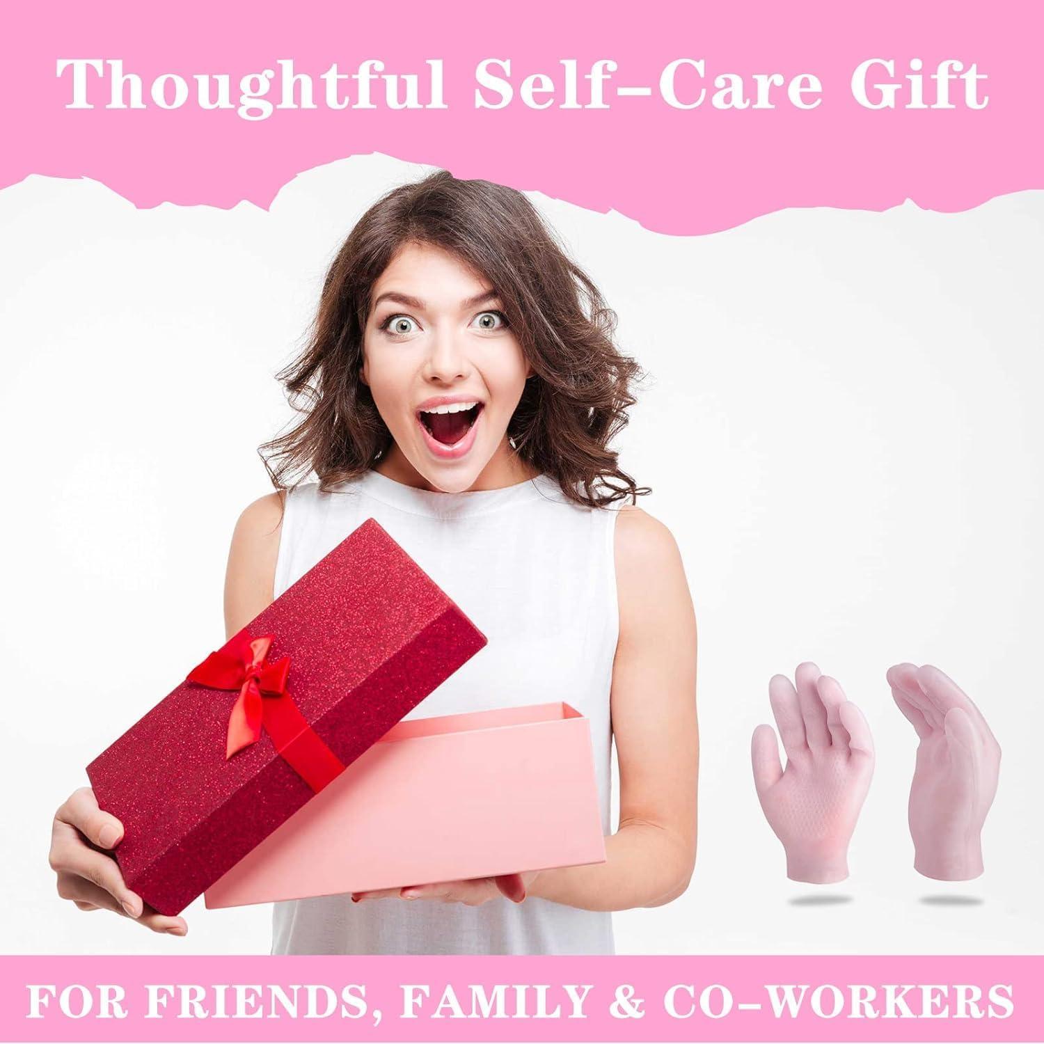 NavaFresh Basics Silicone Moisturizing Gloves Spa Gel Hydrating Gloves Women's Hand Care Gloves, Anti Slip Aloe Lotion Gloves for Repairing Dry Hand, Calluses, Cracked Heels and Softening Rough Skin pack 1