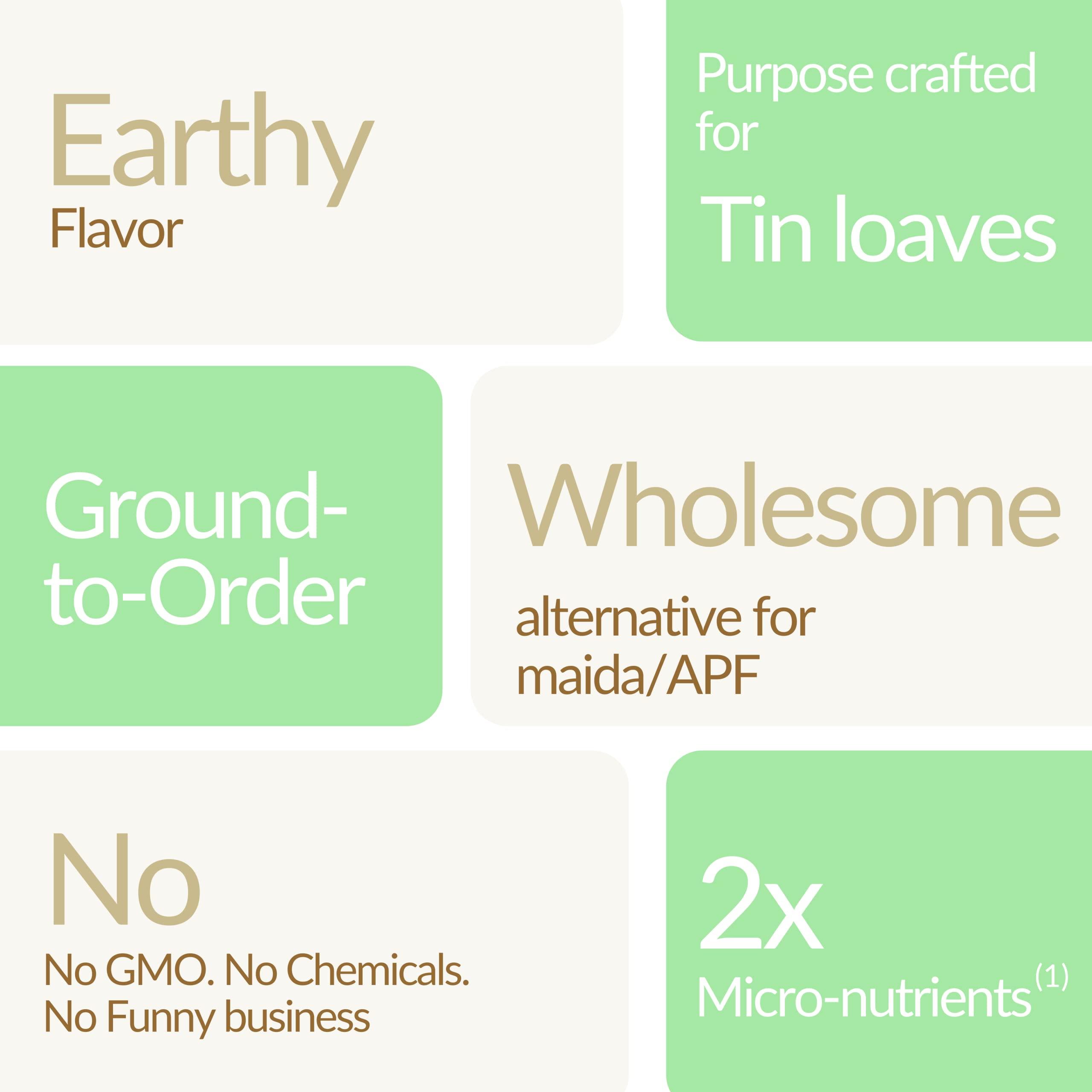 TWF TWF Flour Series C - 8615, 1kg, Unbleached Bread Flour | Tin Loaves - Leavened Breads, Sandwich Breads and Small Bakes  Naan, Buns | Maida and APF alternative