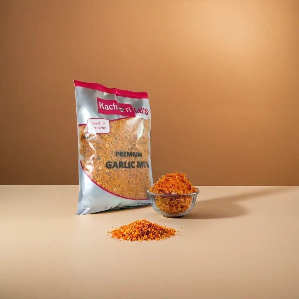 KACHORILAL Kachorilal Premium Namkeen - Garlic Mix, 1Kg