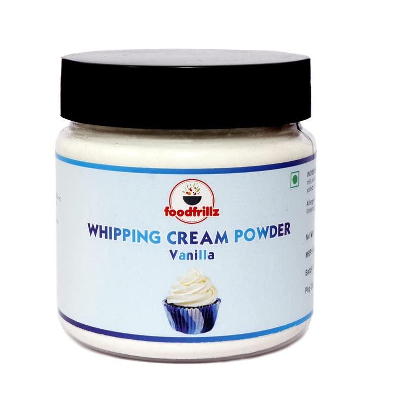 FOODFRILLZ foodfrillz Combo of 5 Baking Ingredients - Whipping Cream Powder 100 g, Cocoa Powder 60 g, Baking Powder 100 g & Baking Soda 140 g, Bakefrillz Vanilla Essence (20 ml)