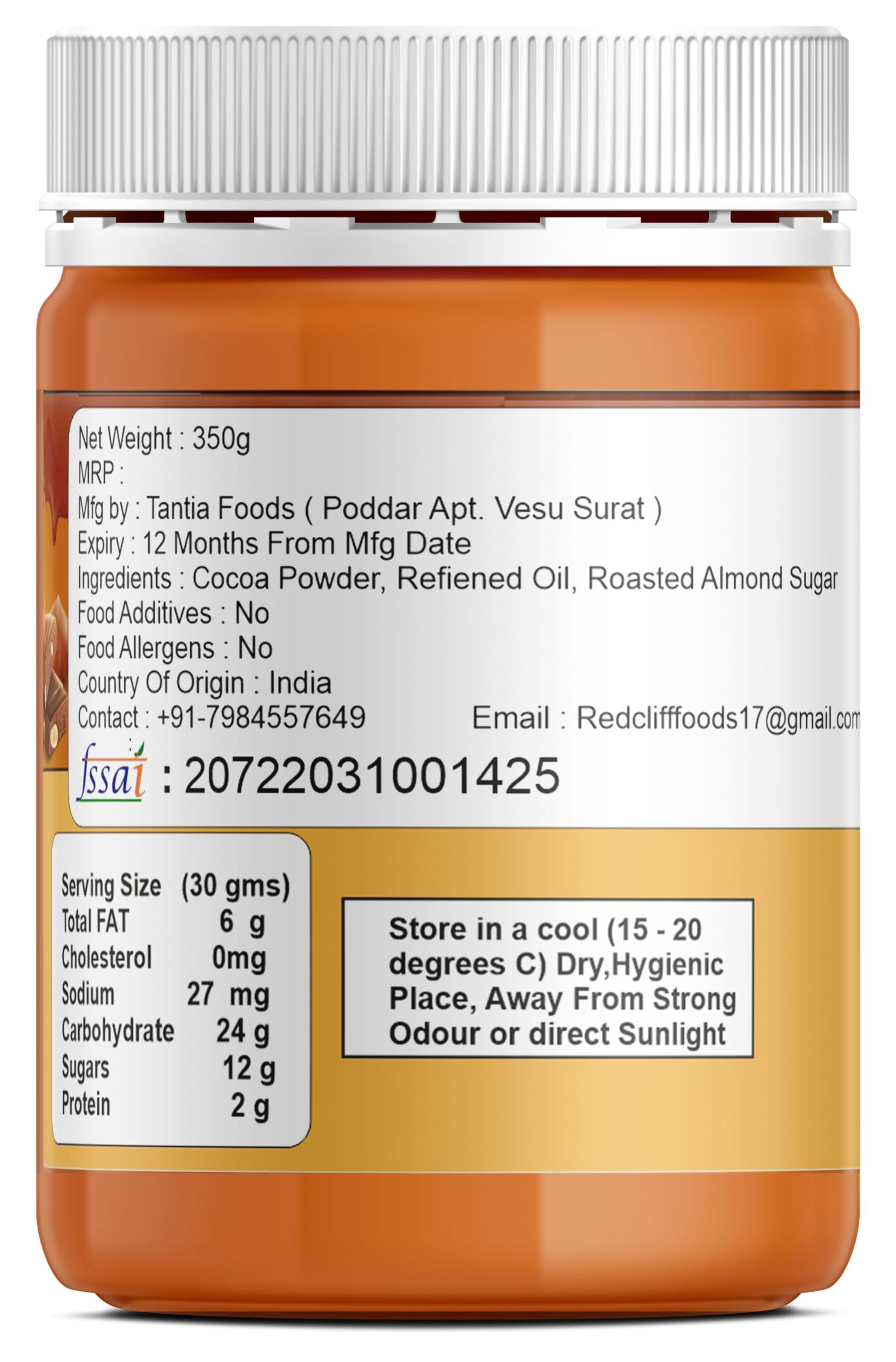 RED CLIFF RED CLIFF Almond Choco Butter (Spread) | Combo Pack Of 3 | Best for Chocolate Bread, Cakes, Shakes | Made with Cocoa & Almond | (Almond Choco Butter | 350gx3 |)
