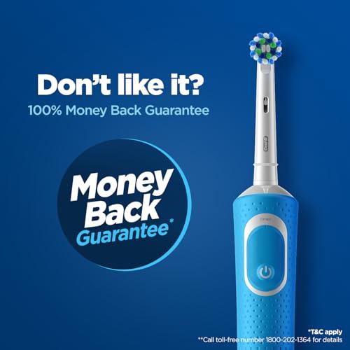 Oral B Oral B Vitality Rechargeable Rotating Electric Toothbrush for Adults with Travel Case & 2 Modes (Daily & Sensitive), 2 Min Timer with Quadpacer, 2 Year Warranty, IPX7 Water Resistant, (White, 1)