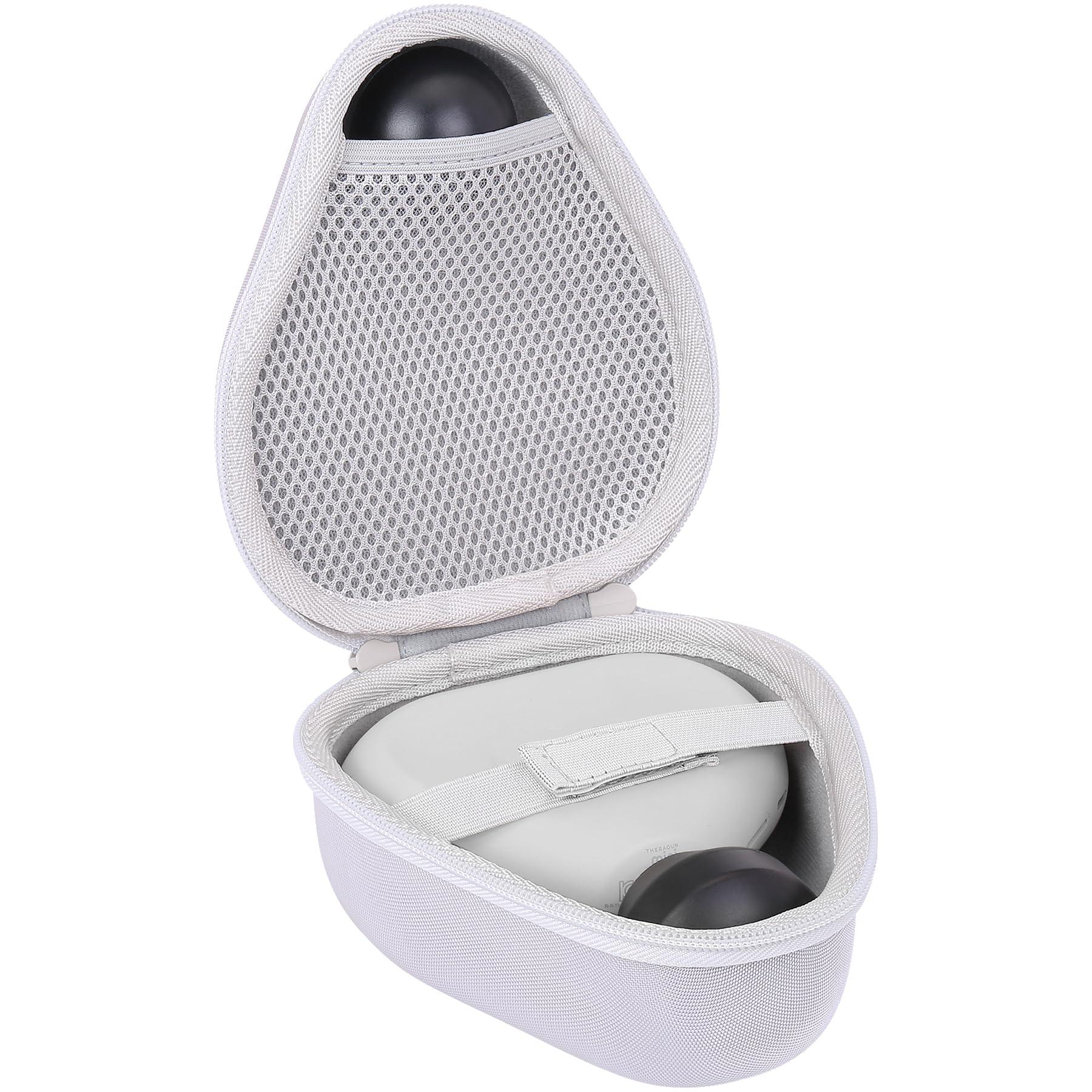 Aenllosi Aenllosi Hard Carrying Case Compatible with Theragun Mini 2.0 Handheld Electric Massage Gun,Massager Case for Replace Head & USB Charging Cable (Case Only,White)