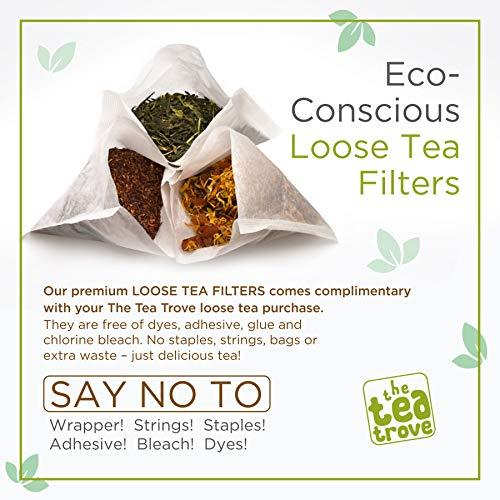 the tea trove The Tea Trove Skin Magic Herbal Tea with Loose Tea Filter | Helps Skin Detox for Rich Clear Glowing Skin | Steep as Hot Skin Detox Tea or Iced Antioxidant Acne Drink | Caffeine Free (50gms, 25 Cups)