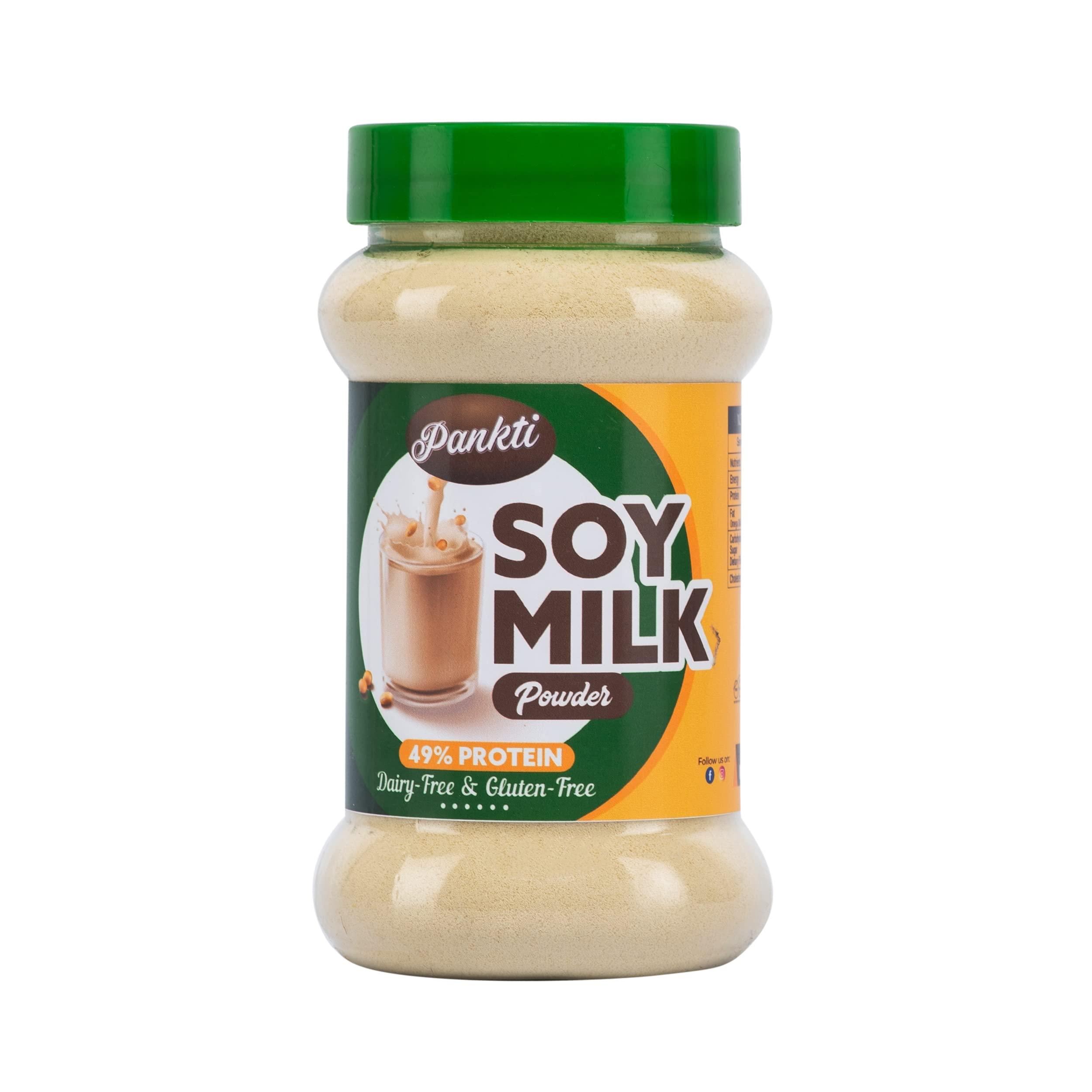Pankti Pankti Soya Milk Powder | High in Protein | Vegan | Non-GMO,250 Gram (Pack of 1)