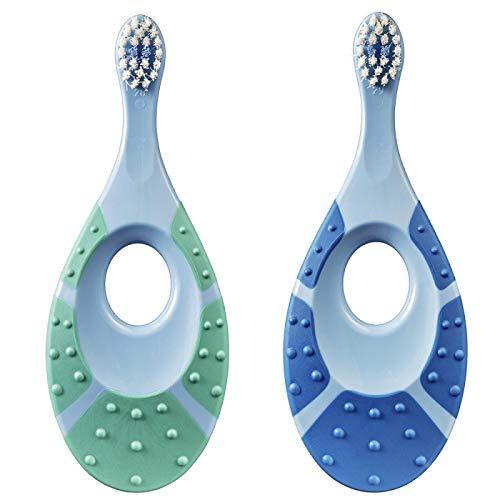 Jordan Jordan Step 1 Baby Manual Toothbrush, 0-2 Years, Extra Soft Bristles, Bpa Free Gentle To Babies. Made In Malaysia-0 Months To 24 Months Toothbrush (Blue), 1 count