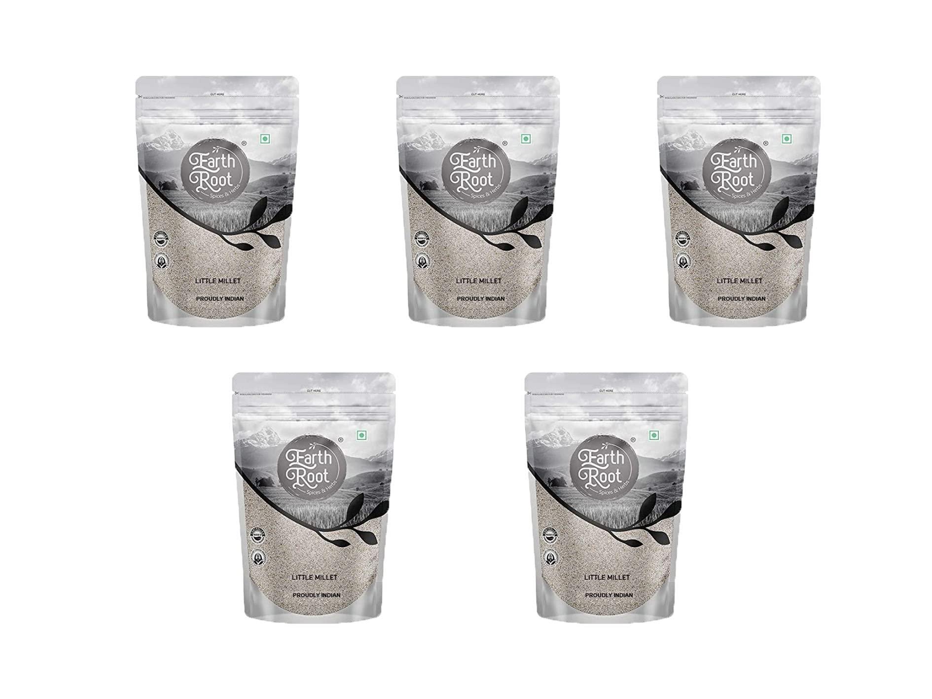 EARTHROOT EarthRoot Natural Little Millet 5Kg | Kutki |Shavan| Samulu| Saame| Sama | Pack of 5