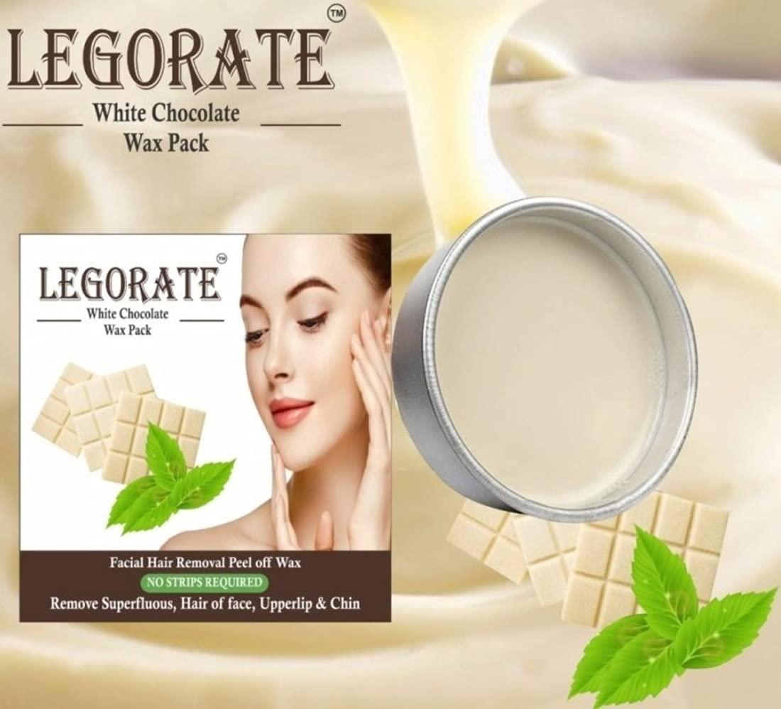 LEGORATE LEGORATE White Chocolate Facial Hair Removal Peel Off Katori Wax, Women (90 Gm) For Face Upper Lips & Chin