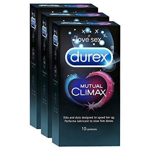Durex Durex Condoms - 10 Count (Pack of 3, Extra Time) & Durex Mutual Climax Condoms - 10 Count (Pack of 3)