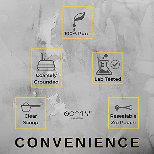 Qonty Qonty Defatted Flaxseed/Linseed/Alsi Meal (Coarse Powder) | Keto Friendly | 28% Protein, 21% Net Carb, 11% Fat | High Fiber | Lab Tested | No Preservatives | Gluten Free | High in Omega 3 (300 g)