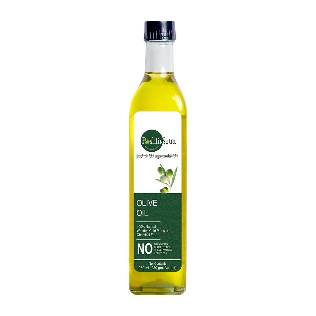 PoshtikSutra Poshtik Sutra Wooden Cold Pressed Olive Oil 1 litter (Himachal Pradesh)