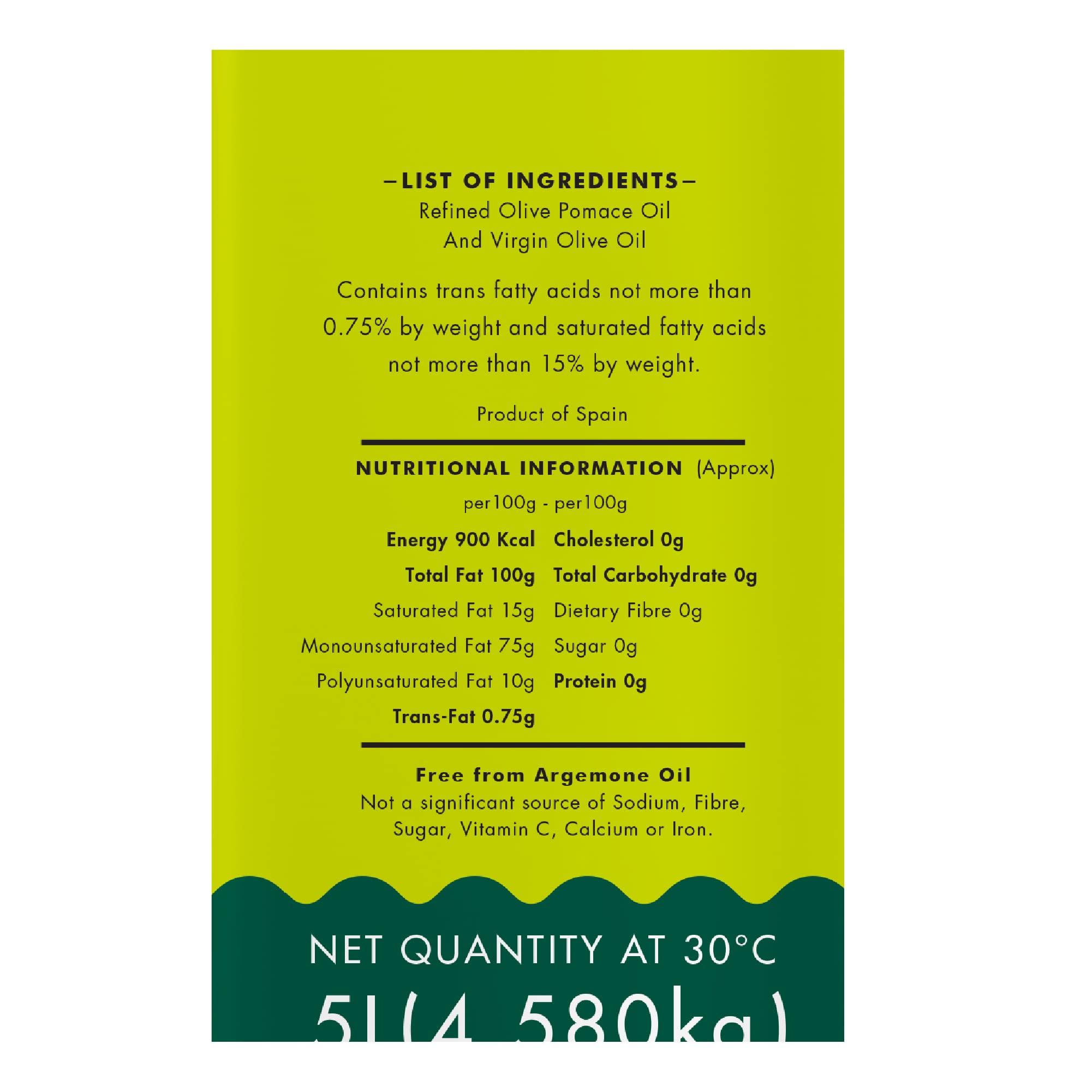 JIVO Jivo Pomace Cooking Olive Oil Pack of 6 Litres (5L Tin with 1L Pet Bottle) | Ideal for Roasting, Frying, Baking All type of Cuisines| Healthy Cooking Oil for Daily use |