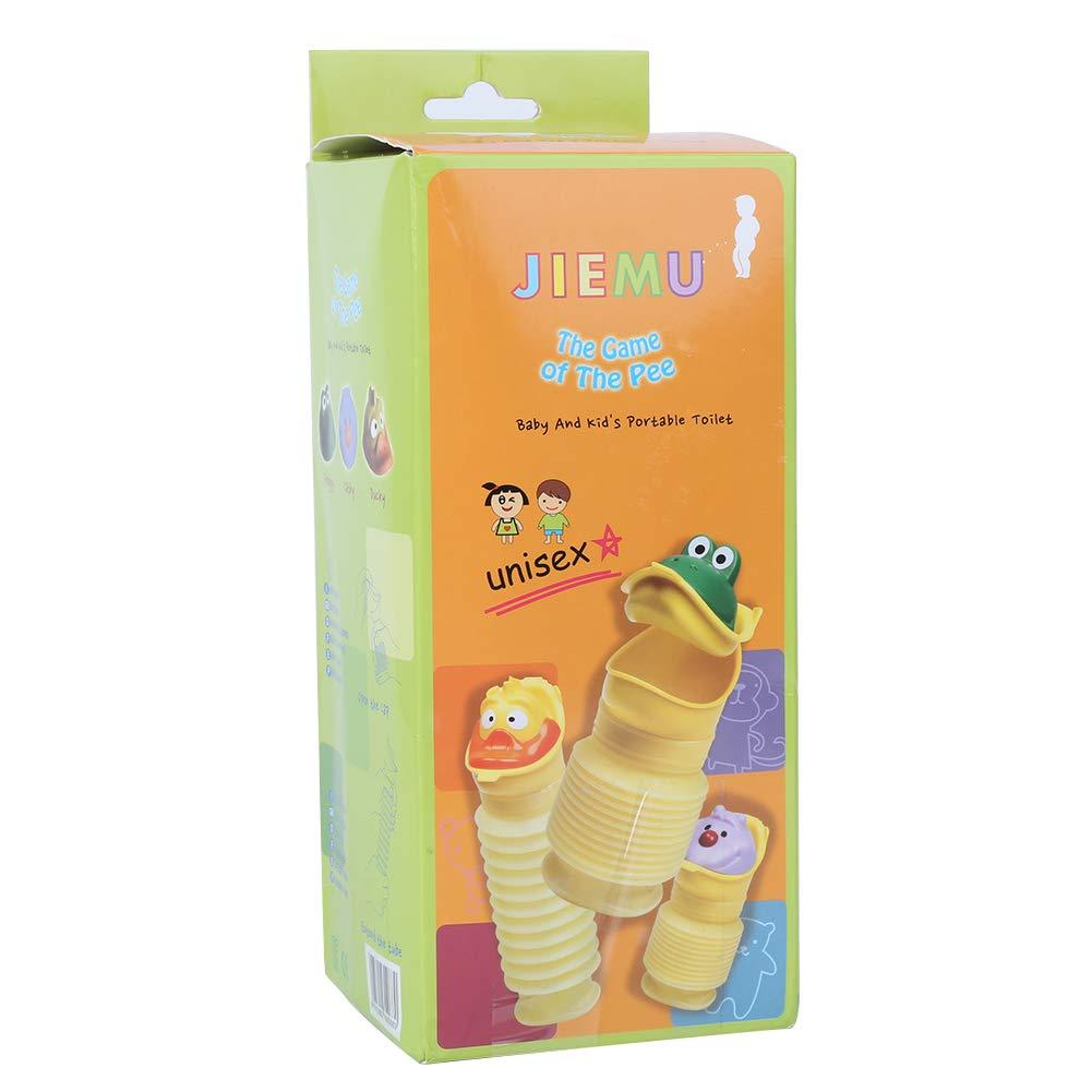 cigemay Shrinkable Urinal, Pee Cup Personal Mobile Toilet Mini for Kids Adult for Car for Camping for Travel(Yellow)