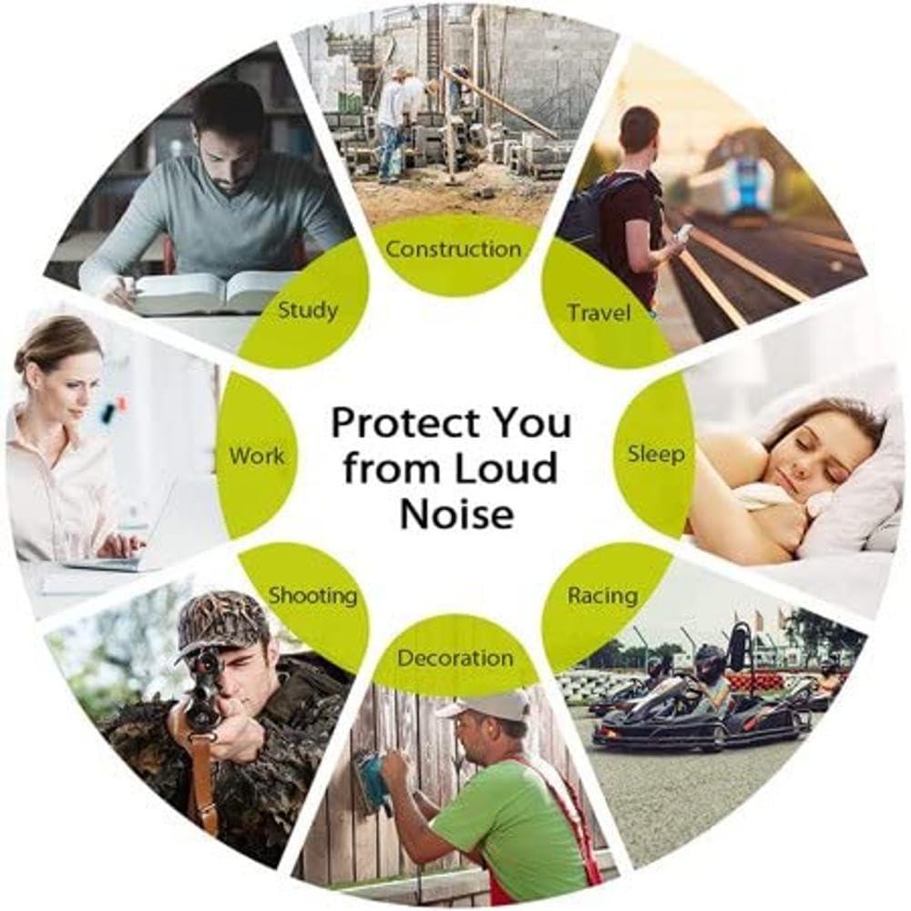 James International Soft Foam Ear Plugs Travel Sleep Prevention Earplugs Noise Reduction For Noise, Meditation, Studying, Live Concert, Yoga, Travel (5 Pair Foam Skin)