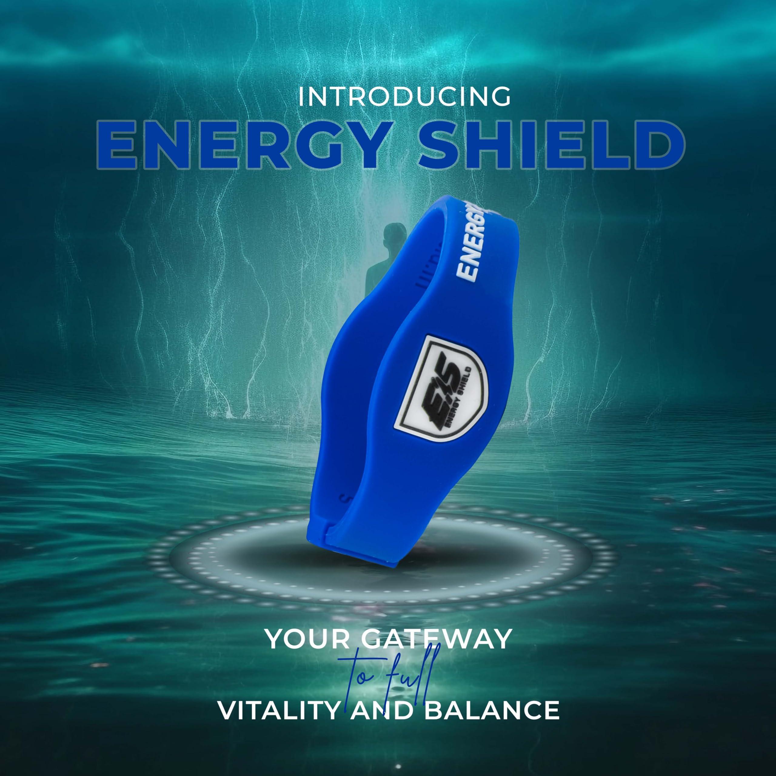 ENERGY SHIELD ENERGY SHIELD Wristband Energize-Pro Negative Ion Band for Men and Women Silicone Bracelet Blue Colour (Medium)