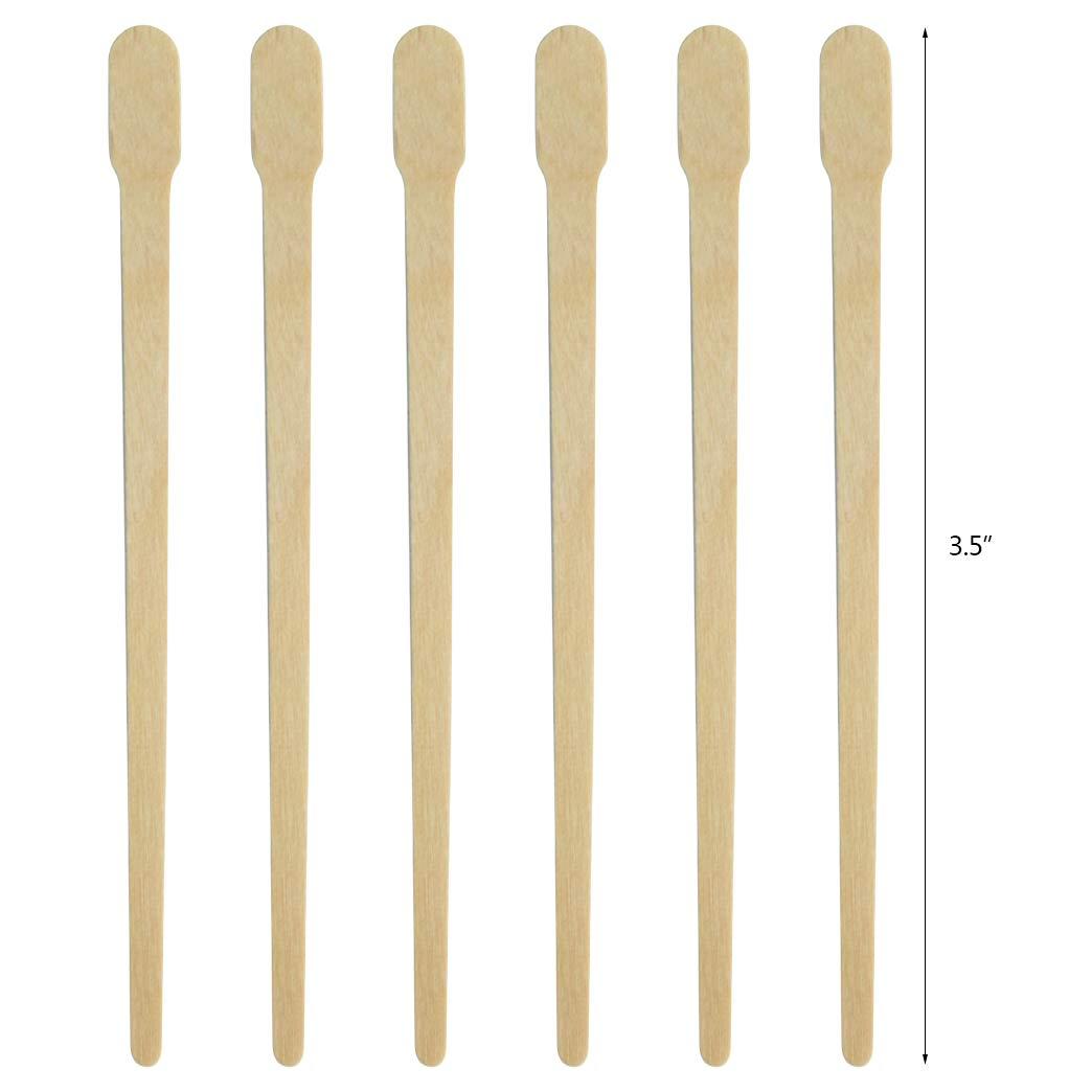 Lee-buty 1000pcs Wax Spatulas Small Wax Wood Sticks, Waxing Applicator Sticks Wooden Craft Sticks Spatulas Applicators Hair Nose Wax Stick for Hair Body Eyebrow Removal