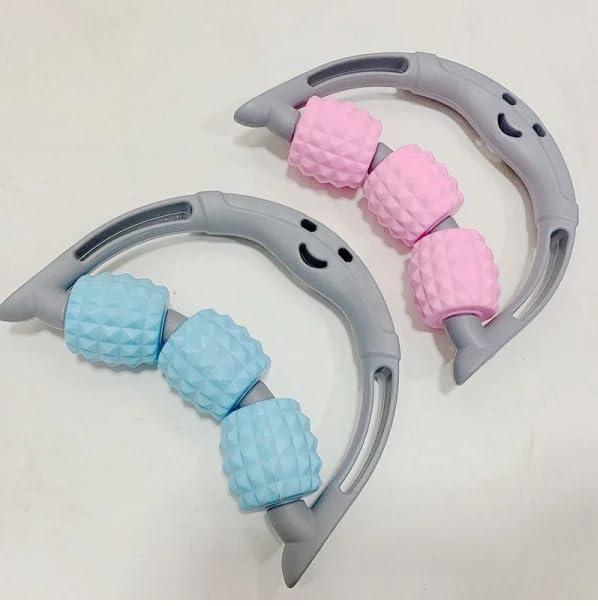 KIYO KIYO Handheld Massager | Ball Roller | Manual Body Massager Roller | Massage Tool For Neck/Head/Foot/Hand/Leg | Wheel Massage Roller For Travel (Pack of 1,Multicolor