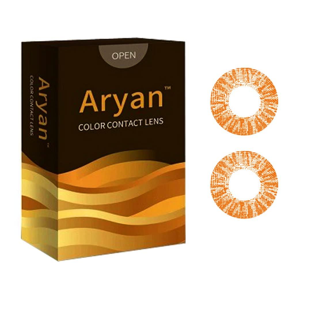 Generic Aryan Super Premium Monthly Disposable Safe Natural Looking Comfortable Cosmetic Color Lens for Men and Women 2 Pcs- Light Brown Charming Hazel (-3.00) Power