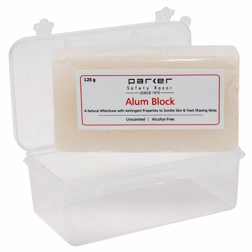 Parker Parker Safety Razor\'s 125G Alum Block with Travel Case - A Natural Aftershave with Antiseptic Properties