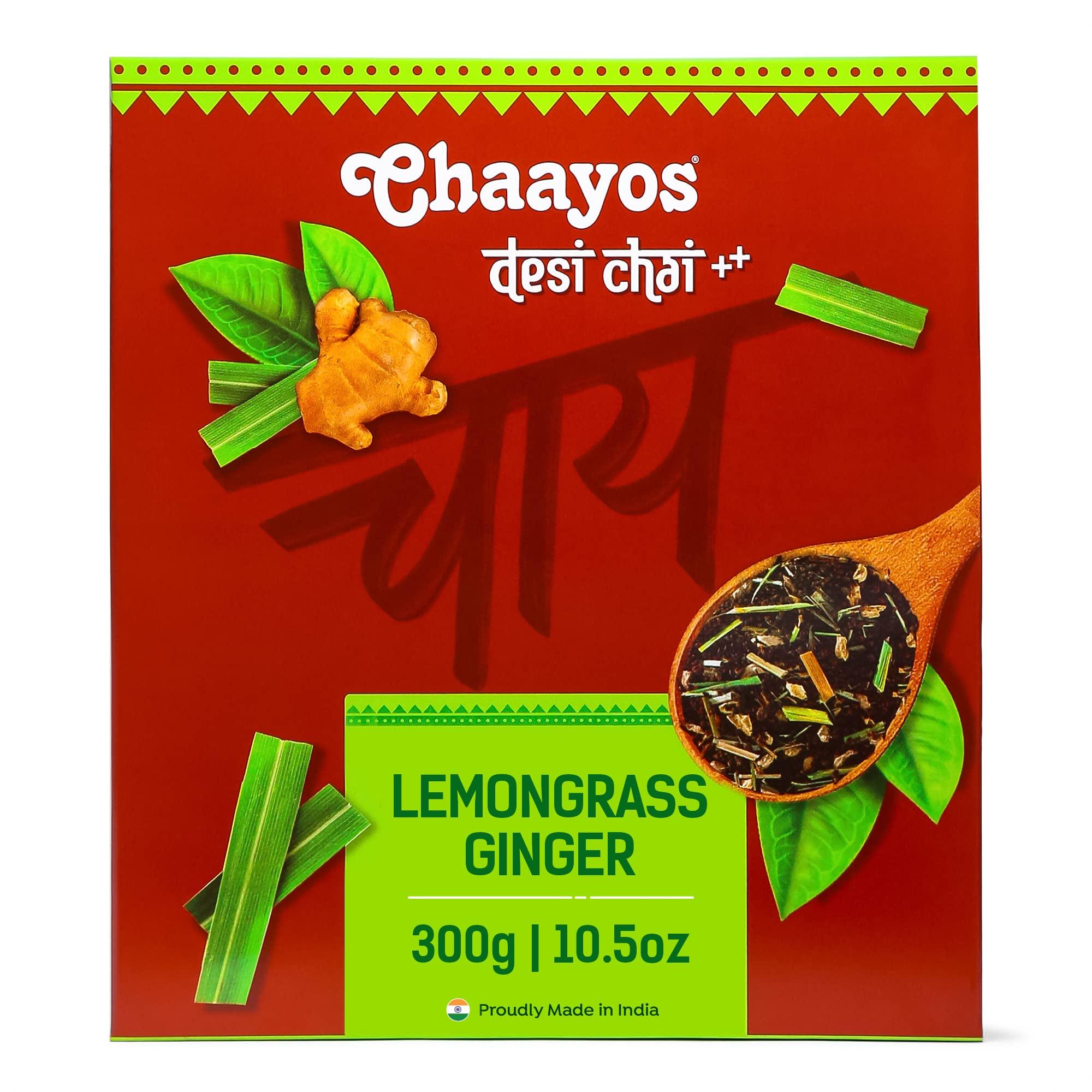 Chaayos Chaayos Lemongrass Ginger Tea - Premium Chai Patti for Cough & Cold Remedy (300g)