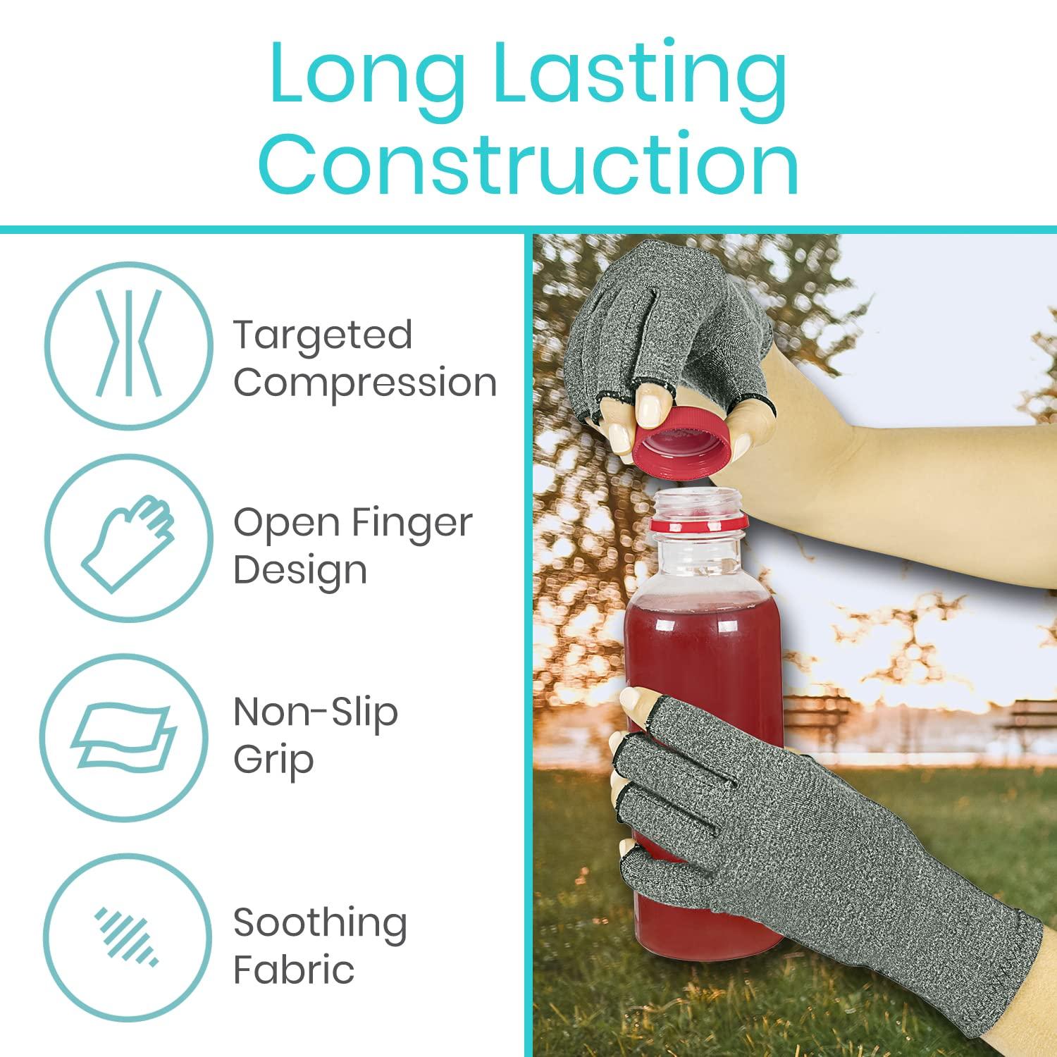 VIVE Arthritis Gloves by Vive - Compression Gloves Provide Relief from Arthritis in Hands - Aids Finger Joint Pain - Ideal Hand Gloves for Arthritis - One Pair