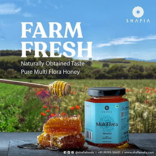SHAFIA Shafia Himachal Multiflora Honey : 100% Pure & Natural, Unprocessed Honey, No Sugar Adulteration (500 Gram)