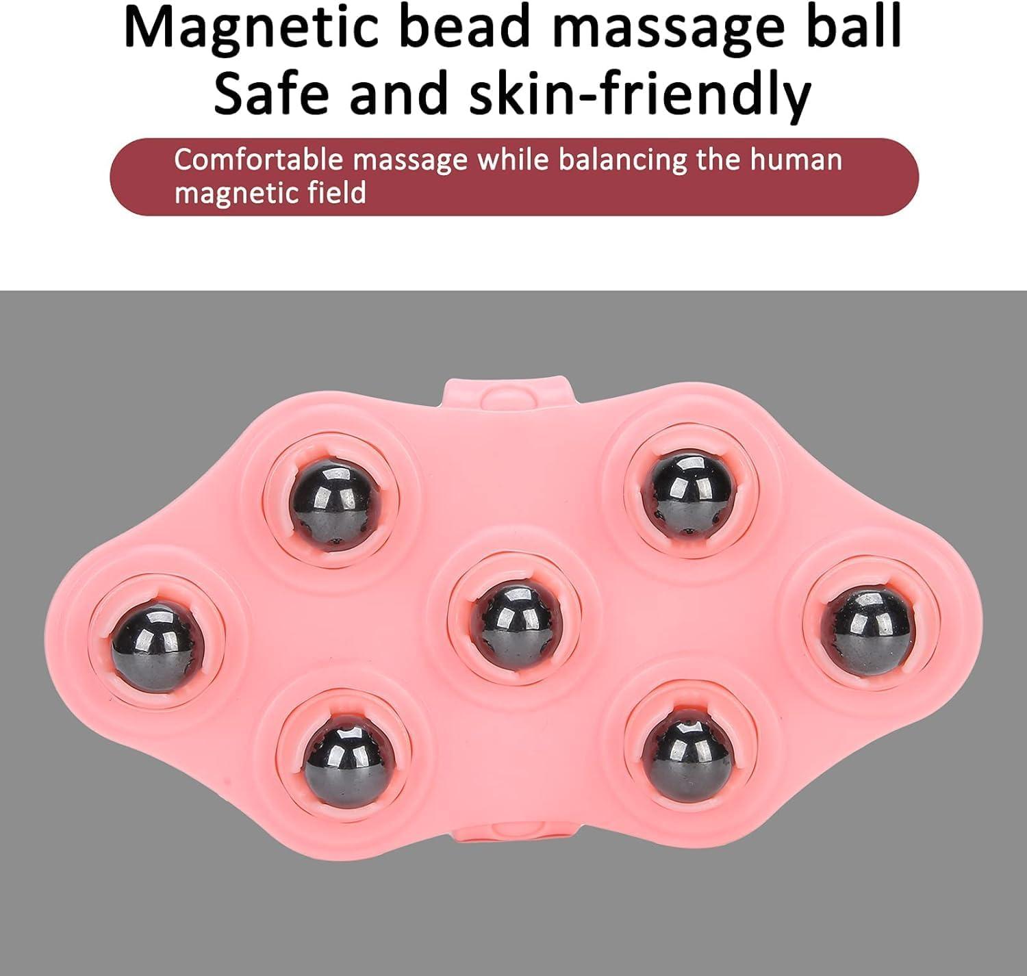 Y MOX Y MOX Palm Shaped Massage Glove, a portable manual massager with 7x 360-Degree magnetic roller balls for a deep tissue massage, for relieving muscle pain of the entire body (Multicolor-1 pcs)