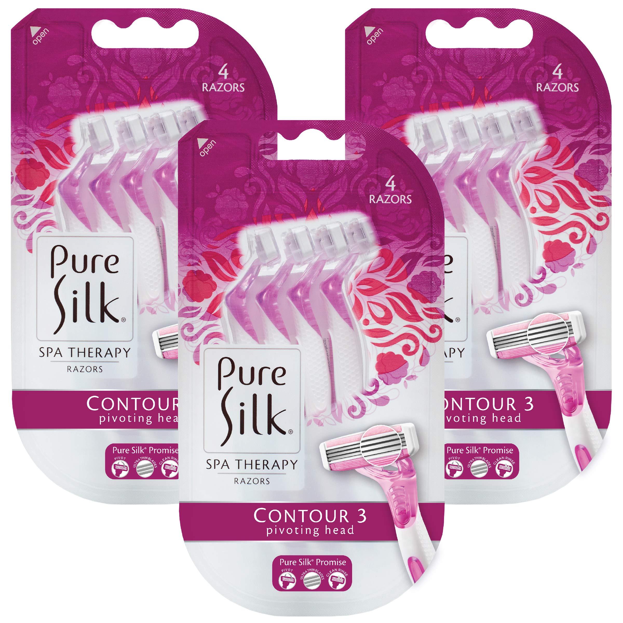 Pure Silk Pure Silk Premium Disposable Three Razor, 4 Count
