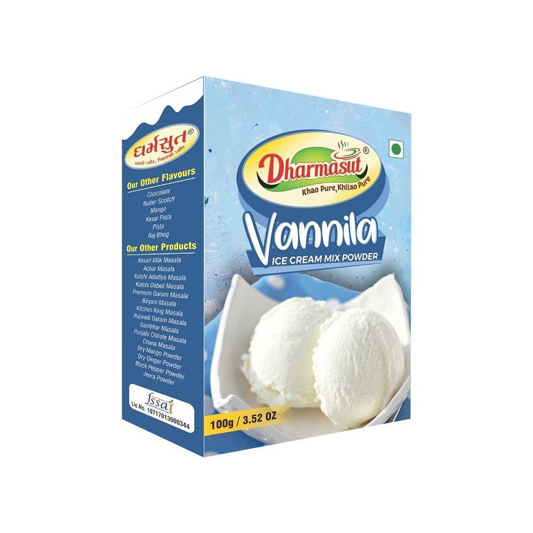 DHARMASUT DHARMASUT Kesar Pista + Mango + Butter Scotch + Chocolate + Vanilla Ice Cream Powder | Pack of 5 | 500 gm