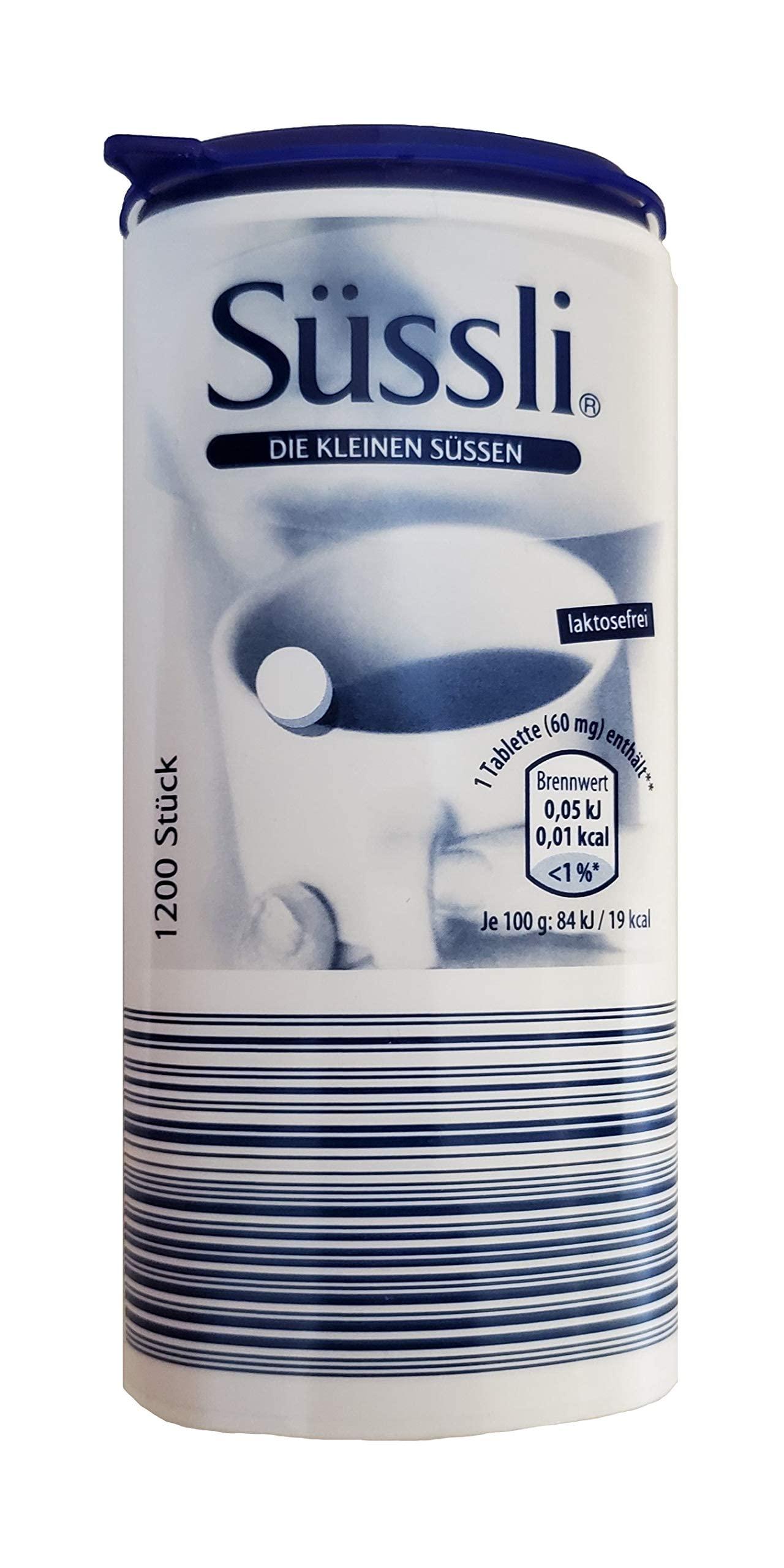 Suessli sssli suessli German Sweetener Tablets 1200pcs in Dispenser