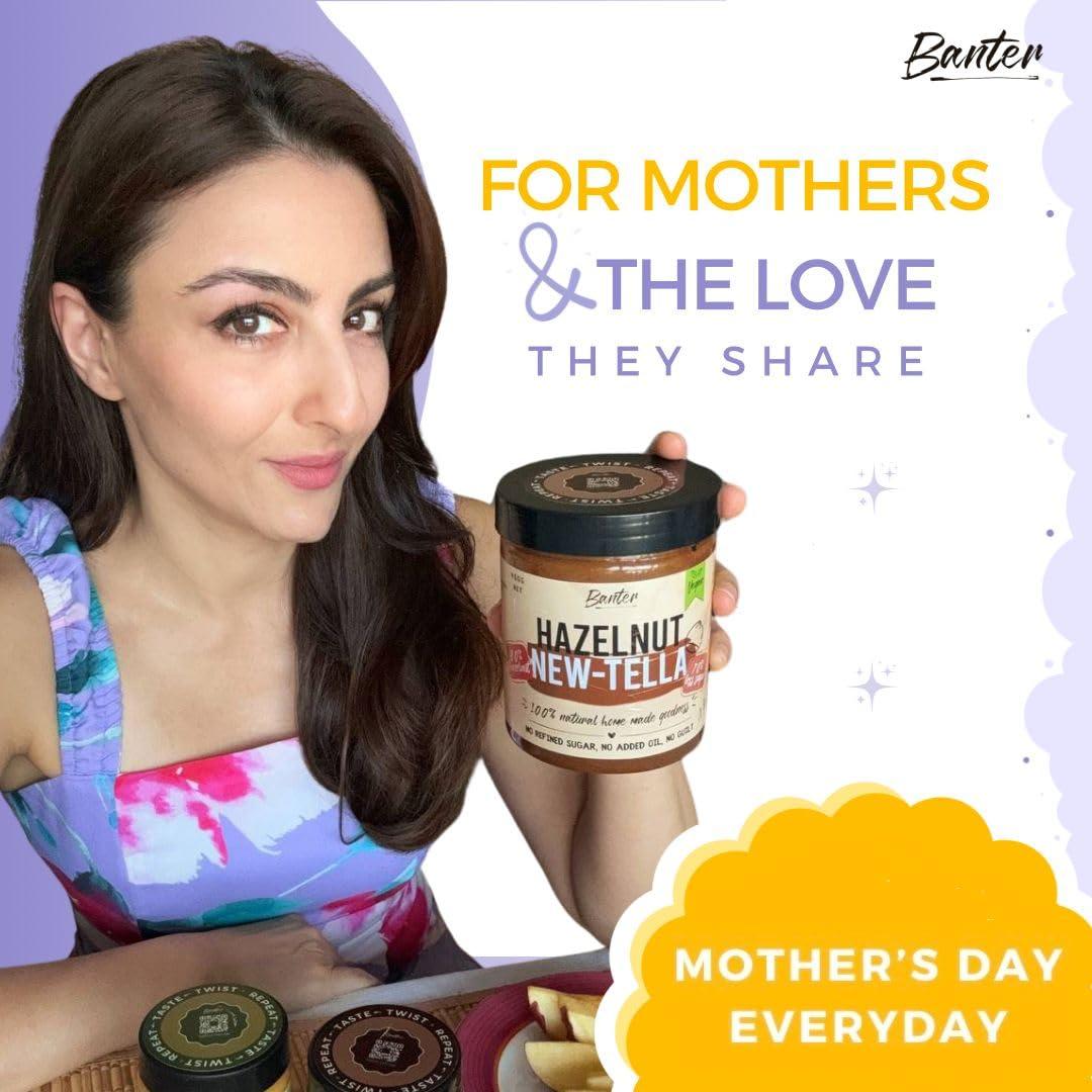 Banter Banter Guilt-Free Goodness With 100% Natural Hazelnut Newtella-Unsweetened And Vegan-Friendly High Protein In Every Bite Unsweetened Hazelnut Butter-230 Grams