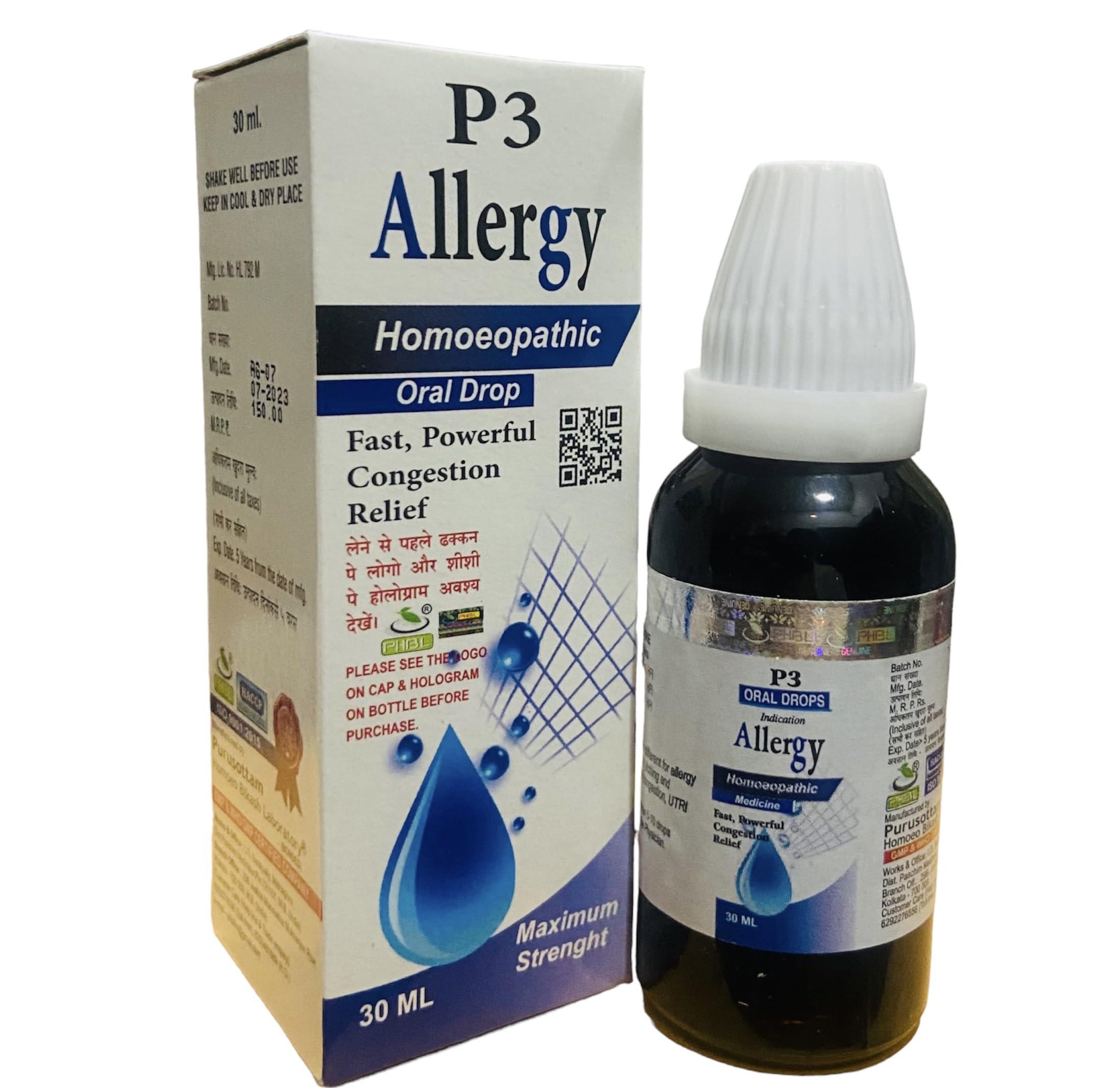 KRIG\'S ABA11 PHBL P3 Allergy Drop Homeopathic Medicine (30ml) - SET OF 2 Bottle