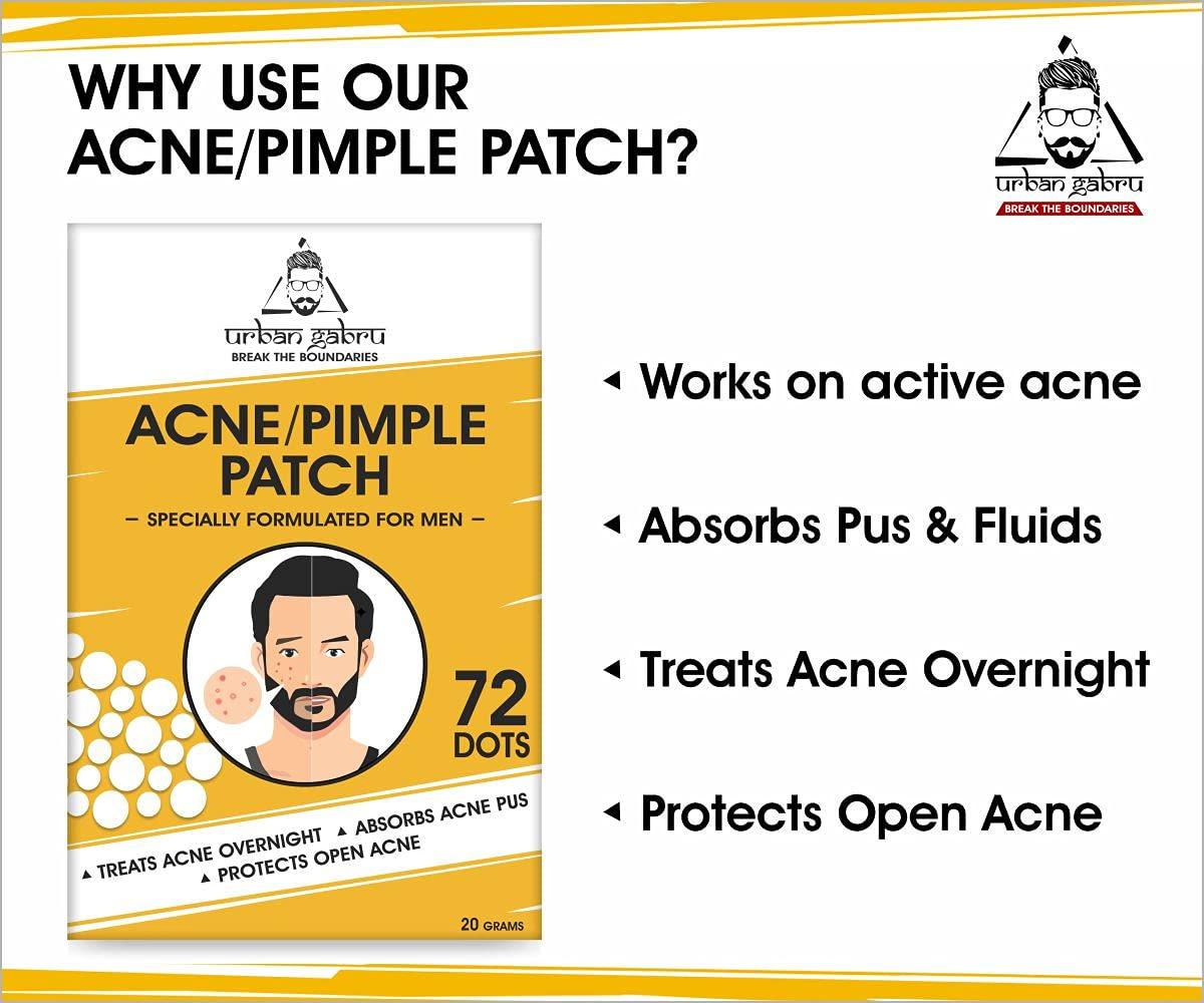 urbangabru urbangabru Men Hair Removal Cream Spray (200 Ml) + Acne Pimple Patch (72 Dots) - Body And Face Care Combo Kit, Pack of 1