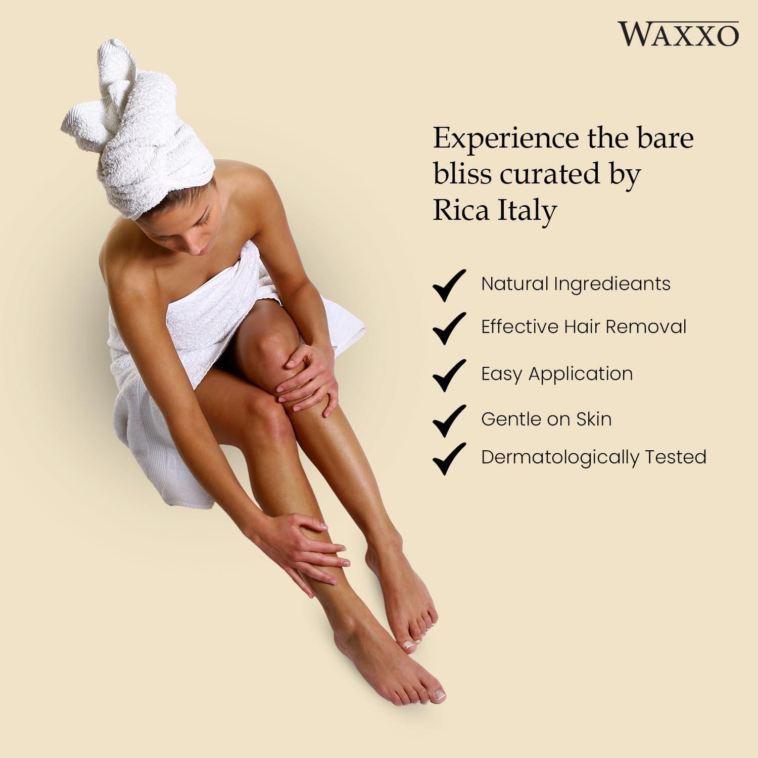 WAXXO Waxxo White Chocolate Liposoluble Wax for Dry Skin Men & Women Hair Waxing | Easy Tan Removal with Glyceryl Rosinate and Beeswax | 800ml, Pack of 1