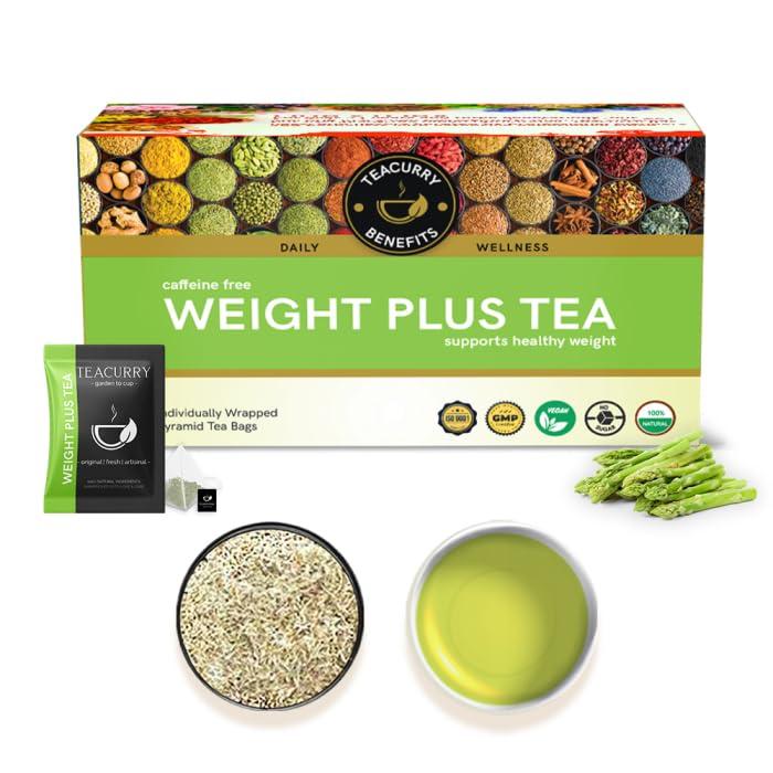 TEACURRY TEACURRY Weight Gain Tea 30 Tea Bags (1 Month Pack) Helps in Plus Mass - Men & Women | Green Tea for Weight Gain | increase Weight