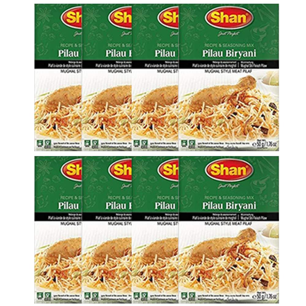 Shans Shans Pilau Biryani Masala 50G EACH (400G Pack of 8 Pieces)